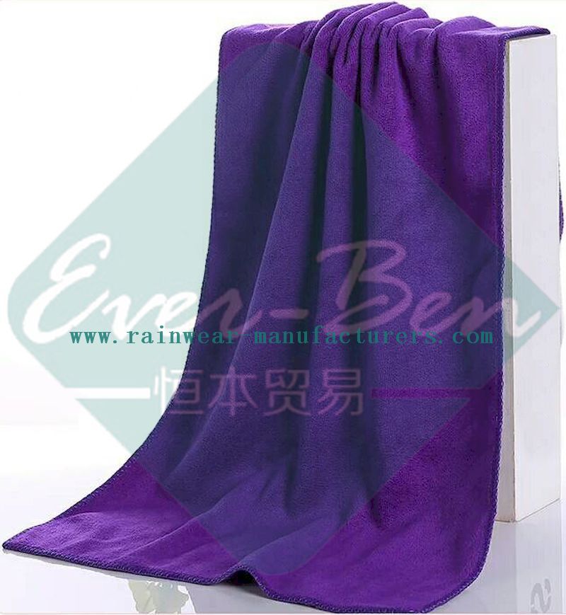 Microfiber purple personalised bath towels